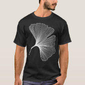 T-shirt Motif Feuille Ginkgo Biloba - Blanc (Devant)