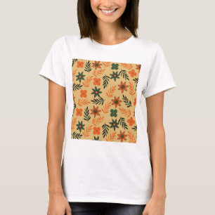 T-shirt Motif Feuille Vintage les années 70 Floral