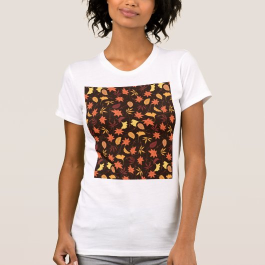 T-shirt Motif Feuilles d'automne (Devant)