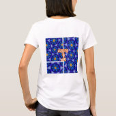 T-shirt Motif Fleurs bleues Abstraites (Dos)