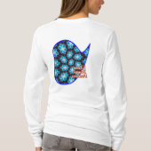 T-shirt Motif Fleurs bleues Abstraites (Dos)