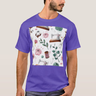 T-shirt Motif floral de couture