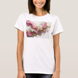 T-shirt Motif floral rouge vif Art à porter
