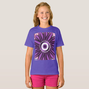 T-shirt Motif floral violet Design de fleurs abstrait mode