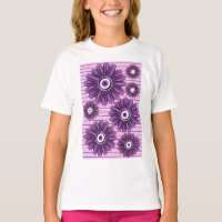 Motif Floral Violet Design Fleur Moderne Abstraite