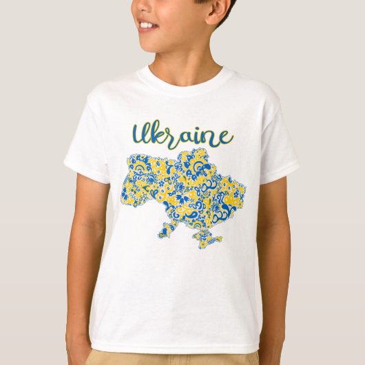 T-shirt Motif folklorique et typographie ukrainienne T-shi (Devant)