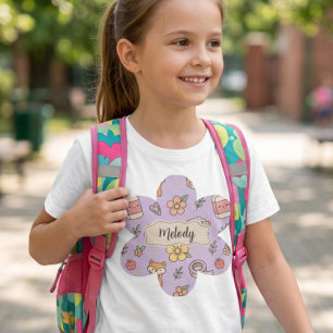 T-shirt Motif fournitures scolaires retour à l'école Viole