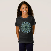 T-Shirt Motif fractal étoile brillant (Devant entier)