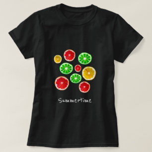 T-shirt Motif fruité aux fruits d'été coloré