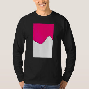 T-shirt Motif Géométrique À Deux Tons Rose Clair Et Wh