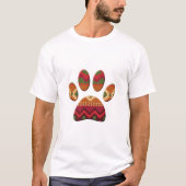T-shirt Motif géométrique Aztec Empreinte de patte Art Dog (Devant)
