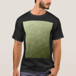 T-shirt Motif géométrique du maillage vert de l'Armée<br><div class="desc">Militaire dégradé géométrique maillage motif triangles ombre. Huile verte de l'armée pour équipement de soldat,  camo. Il imite les paysages militaires naturels,  la résistance,  l'endurance,  la résilience. Les sous-tons de terre se connectent à la nature,  au sol. Symbolise l'héritage militaire,  l'utilité extérieure.</div>