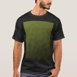 T-shirt Motif géométrique du maillage vert de l'Armée<br><div class="desc">Militaire dégradé géométrique maillage motif triangles ombre. Huile verte d'olive foncée de l'armée pour équipement de soldat, camo. Il imite les paysages militaires naturels, la résistance, l'endurance, la résilience. Les sous-tons de terre se connectent à la nature, au sol. Symbolise l'héritage militaire, l'utilité extérieure.</div>