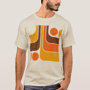 T-shirt motif géométrique les années 70 style Vintage rétr