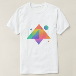 T-shirt Motif géométrique moderne en forme de néon