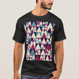 T-shirt Motif géométrique triangle rétro