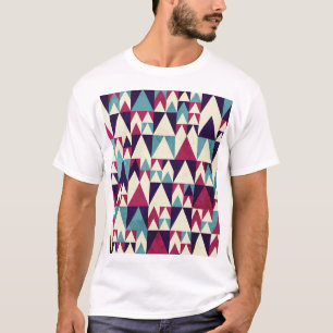 T-shirt Motif géométrique triangle rétro