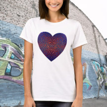 T-shirt Motif Gras Bleu Et Rouge