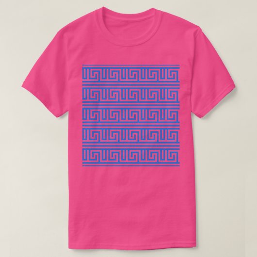 T-shirt Motif grec Mer Bleue 1 (Design devant)
