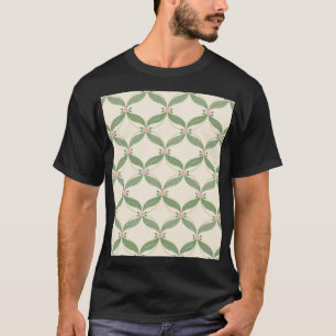 T-shirt Motif Grille Fleurs Feuilles simples
