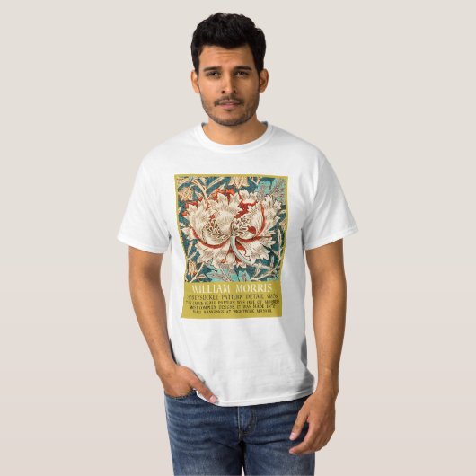 T-shirt Motif Honeysuckle - Design de William Morris (Devant entier)