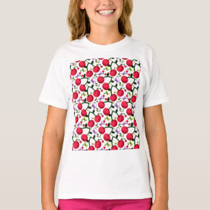 T-shirt Motif joli papillon Cerise, Fruit Kawaii brillant