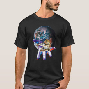 T-shirt Motif léopard Afrique Gros chat Animaux Coloré Léo