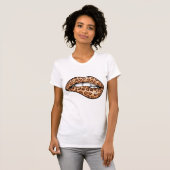 T-shirt motif lèvres de guépard brun léopard (Devant entier)