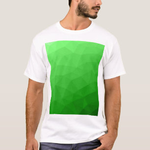 T-shirt Motif lumineux à maillage géométrique dégradé vert