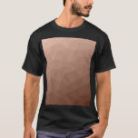 T-shirt Motif moderne Mocha Brown géométrique maillage<br><div class="desc">Elégant t-shirt géométrique moderne pour n'importe qui. Maille géométrique à gradient brun clair motif triangles lumineux ombre. Maille géométrique triangulaire avec dégradé foncé.</div>