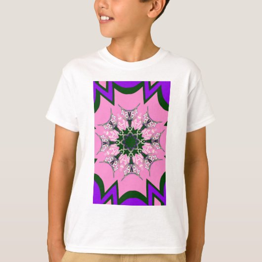 T-shirt Motif Motif Monogramme noir et rose joli (Devant)