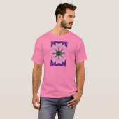 T-shirt Motif Motif Monogramme noir et rose joli (Devant entier)