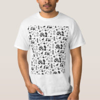 Motif néo-zélandais noir et blanc