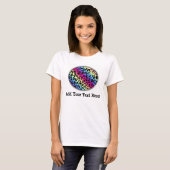 T-shirt Motif Neon Rainbow Leopard Imprimer (Devant entier)