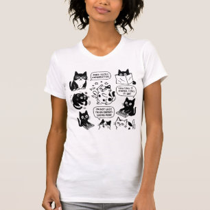 T-shirt Motif noir et blanc amusant