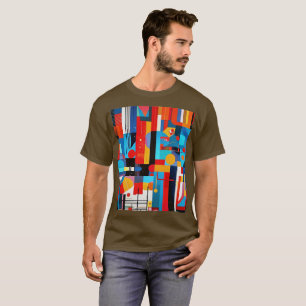 T-shirt Motif numérique géométrique abstrait moderne 47