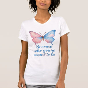 T-Shirt Motif Papillon Aquarelle