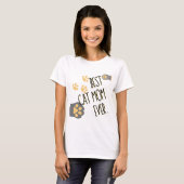 T-shirt Motif Paw Jaune Meilleur Chat Maman Jamais (Devant entier)