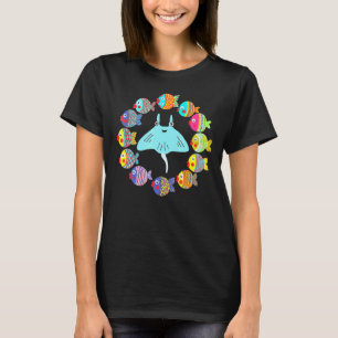 T-shirt Motif Petit Poisson Coloré Mignon Requin Marteau