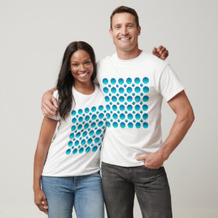 T-shirt motif pois bleu