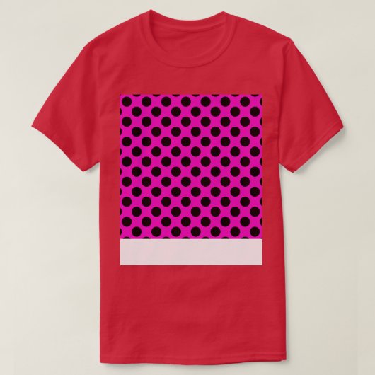 T-shirt Motif Pois vintage rose (Design devant)
