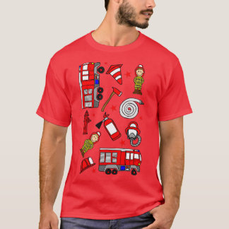 T-shirt Motif pompier pompier