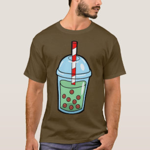 T-shirt Motif pourpre de thé bulle