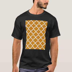 T-shirt Motif Quatrefoil En Blanc Aperçu Sur Blé Yello