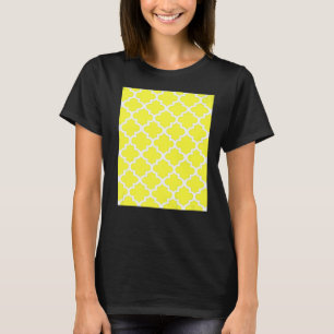T-shirt Motif Quatrefoil En Plan Blanc Sur Citrus Yell