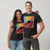 T-shirt Motif racecar de conduite rétroactive vintage (Unisexe)