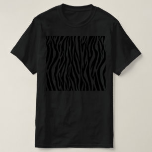 T-shirt Motif rayé de zèbre Ani noir et blanc classique