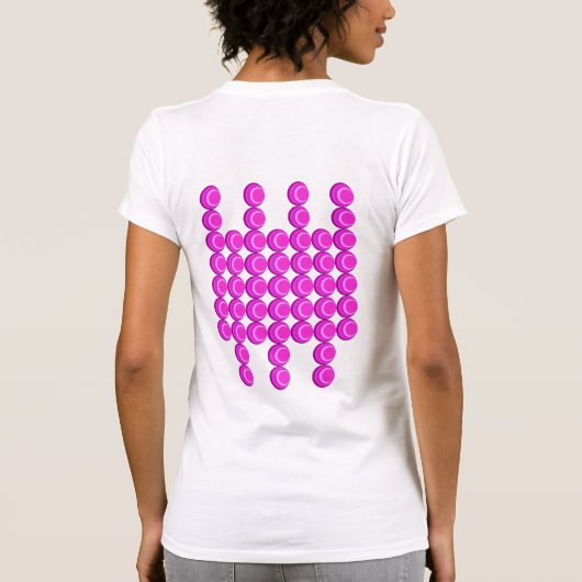T-shirt Motif rétro rose dans le style tendance avec monog (Dos)