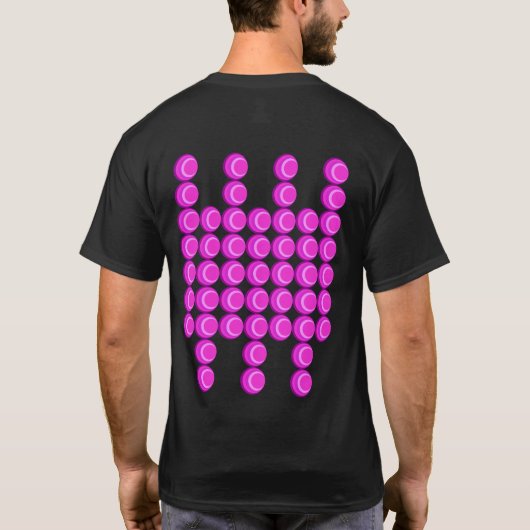 T-shirt Motif rétro rose dans le style tendance avec monog (Dos)