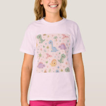 Motif sans couture de dinosaure bébé mignon pastel